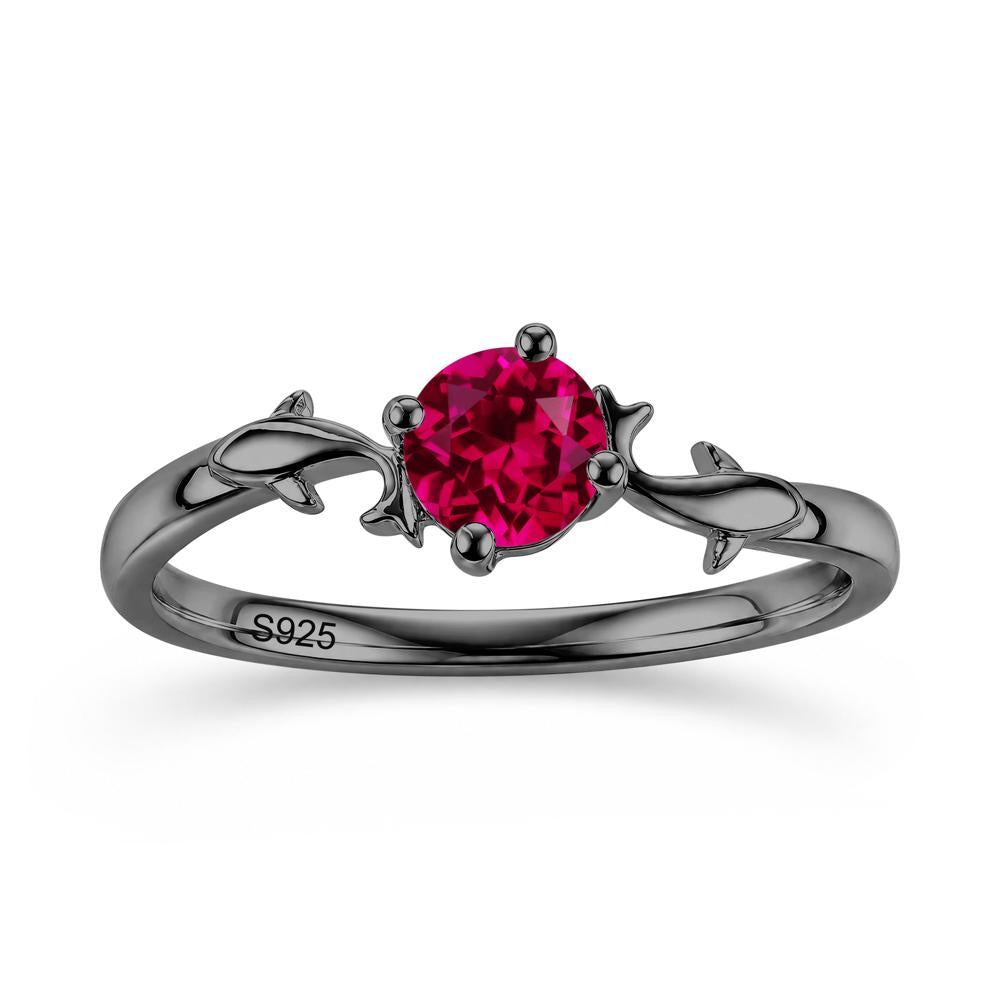 Solitaire Alexandrite Cute Fish Ring - LUO Jewelry #gemstone_Ruby
