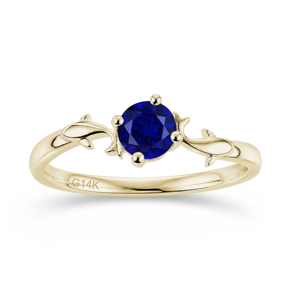 Solitaire Alexandrite Cute Fish Ring - LUO Jewelry #gemstone_Sapphire