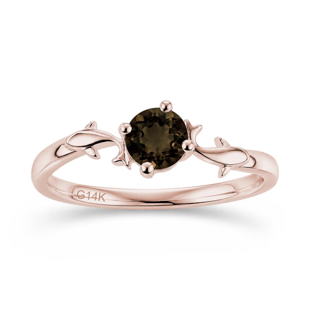 Solitaire Alexandrite Cute Fish Ring - LUO Jewelry #gemstone_Smoky Quartz