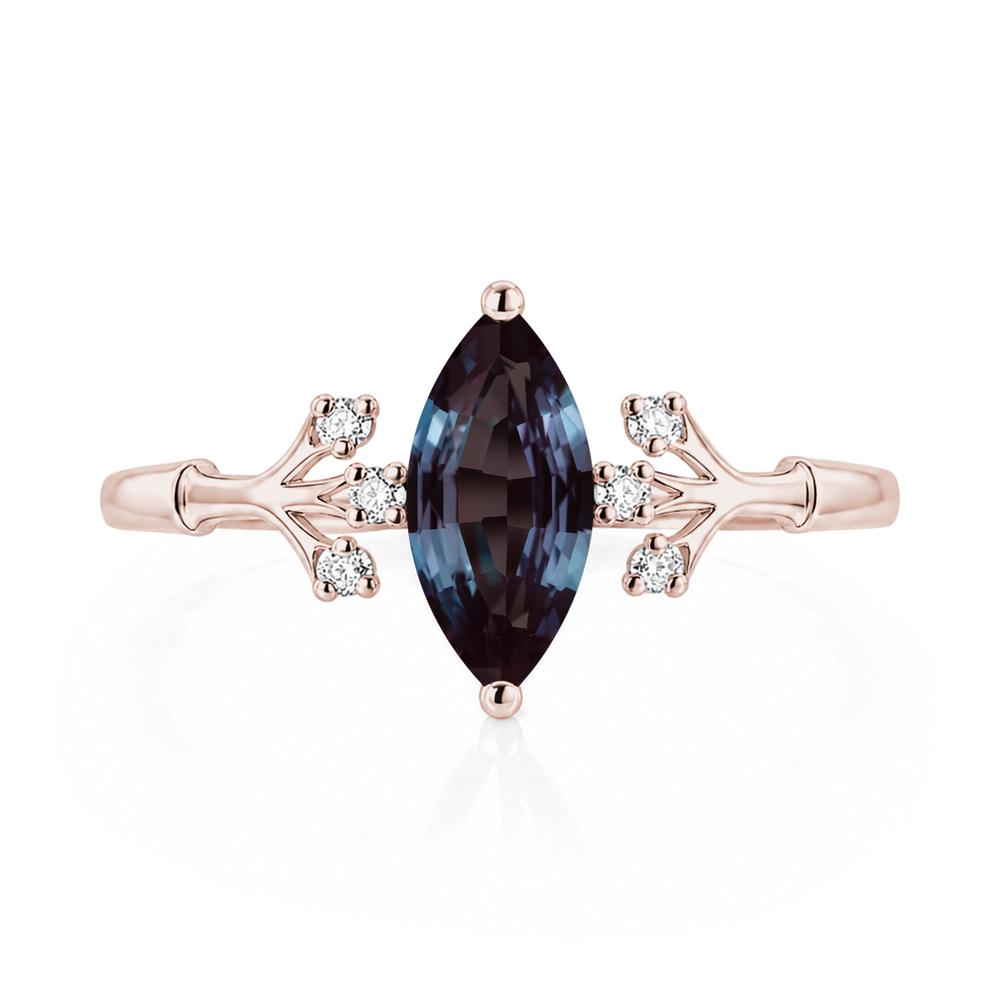 Marquise Cut Amethyst Branch Ring - LUO Jewelry #gemstone_Alexandrite