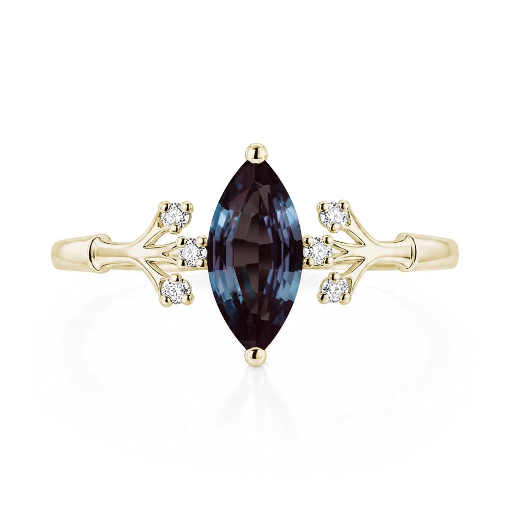 Marquise Cut Amethyst Branch Ring - LUO Jewelry #gemstone_Alexandrite