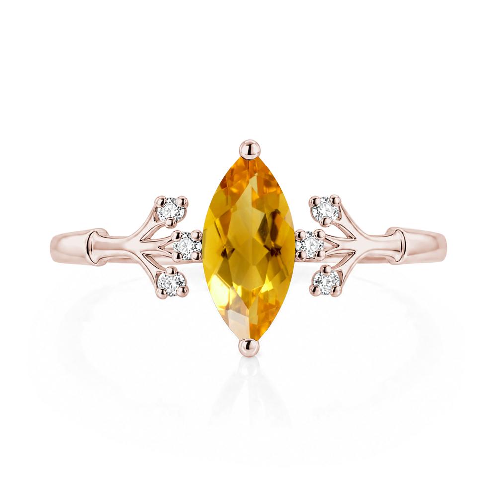 Marquise Cut Amethyst Branch Ring - LUO Jewelry #gemstone_Citrine