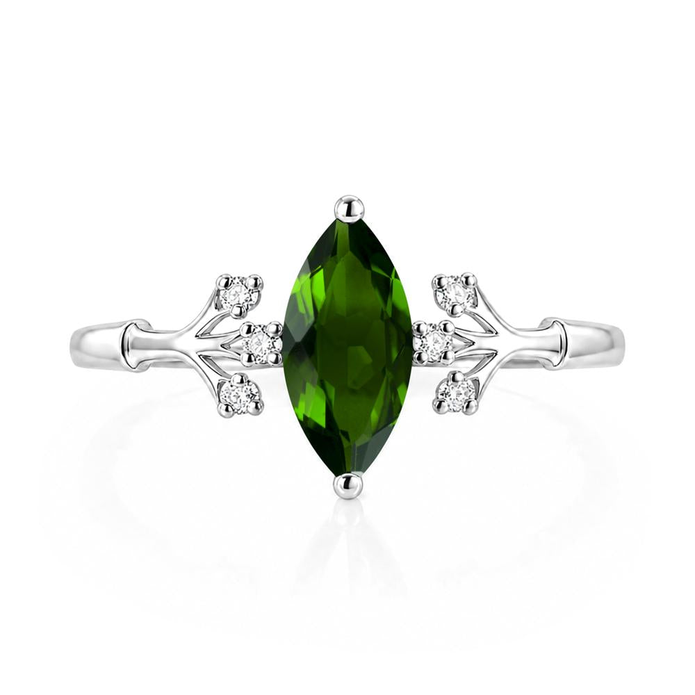 Marquise Cut Amethyst Branch Ring - LUO Jewelry #gemstone_Diopside
