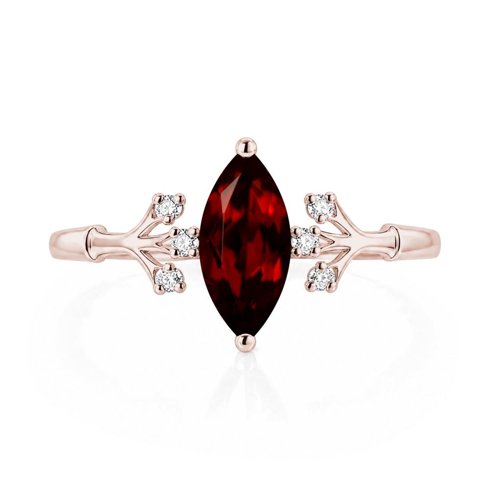 Marquise Cut Amethyst Branch Ring - LUO Jewelry #gemstone_Garnet