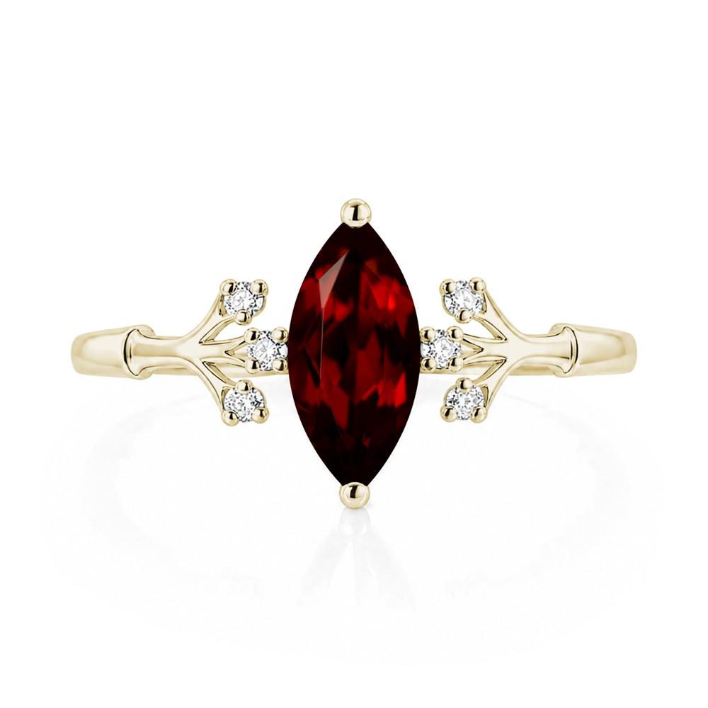 Marquise Cut Amethyst Branch Ring - LUO Jewelry #gemstone_Garnet
