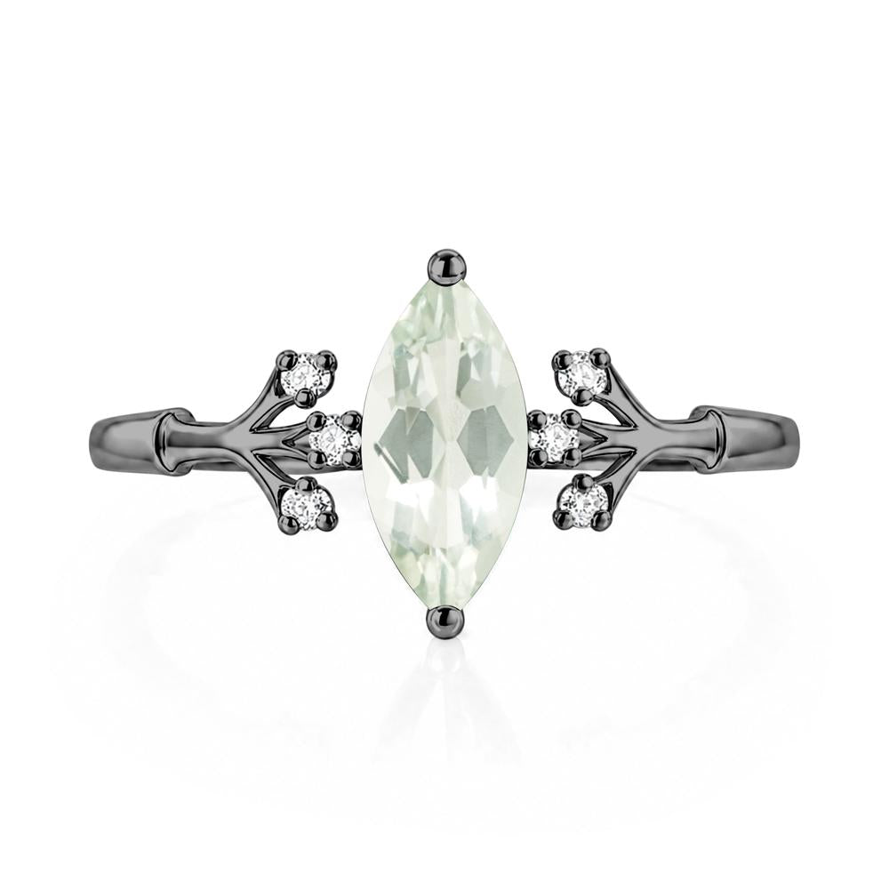 Marquise Cut Amethyst Branch Ring - LUO Jewelry #gemstone_Green Amethyst