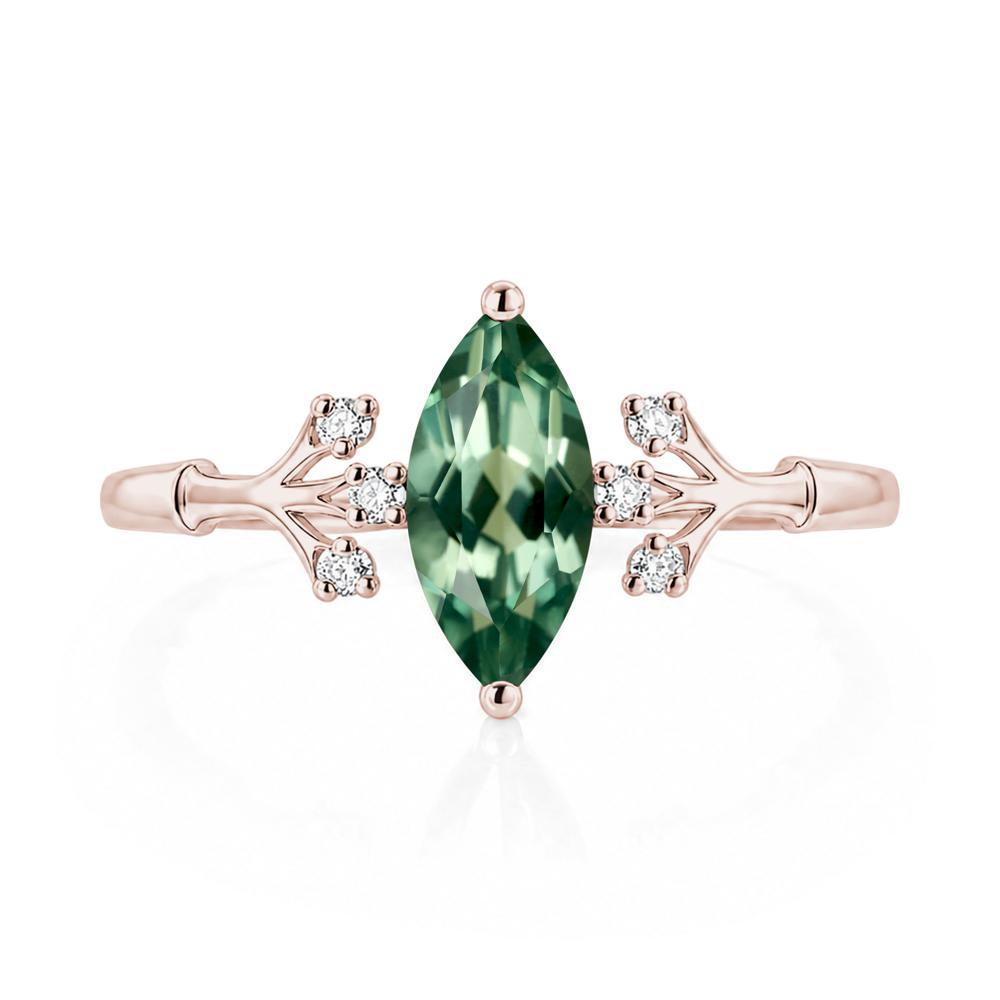 Marquise Cut Amethyst Branch Ring - LUO Jewelry #gemstone_Green Sapphire