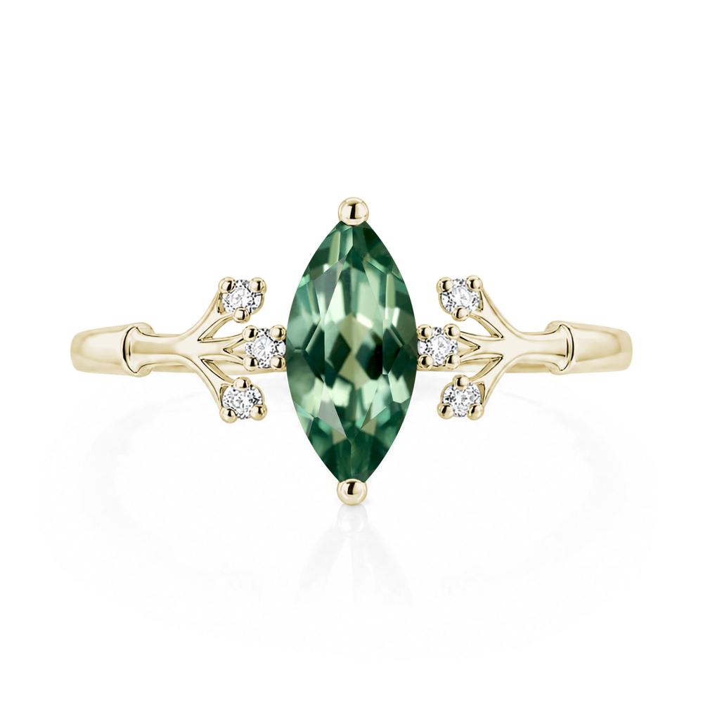 Marquise Cut Amethyst Branch Ring - LUO Jewelry #gemstone_Green Sapphire