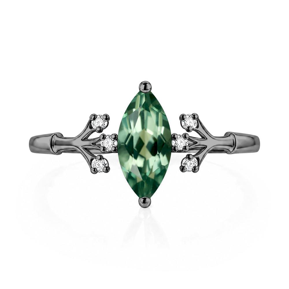 Marquise Cut Amethyst Branch Ring - LUO Jewelry #gemstone_Green Sapphire
