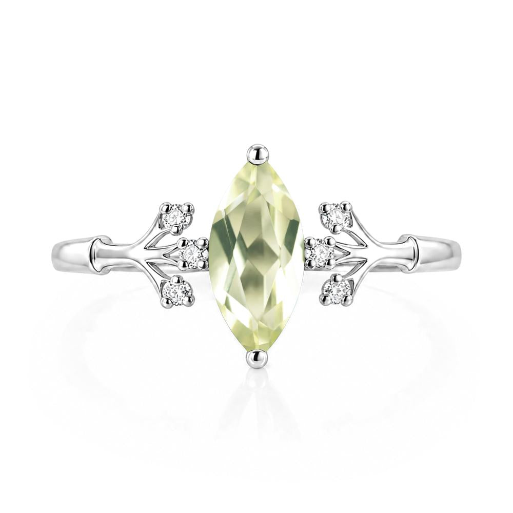 Marquise Cut Amethyst Branch Ring - LUO Jewelry #gemstone_Lemon Quartz
