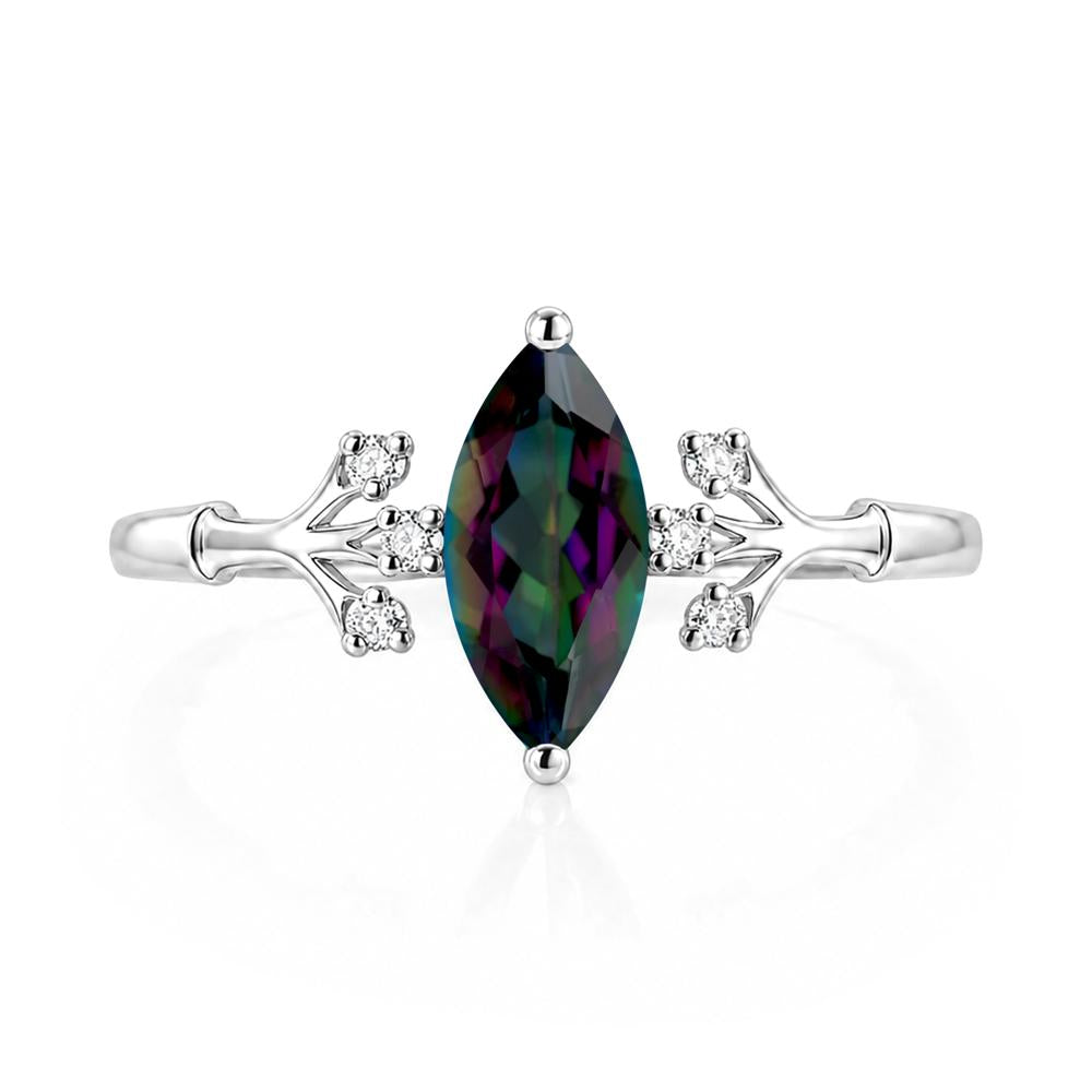 Marquise Cut Amethyst Branch Ring - LUO Jewelry #gemstone_Mystic Topaz