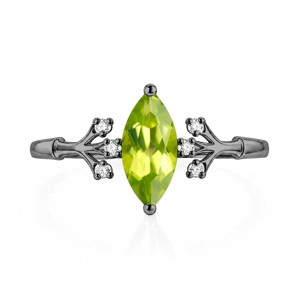 Marquise Cut Amethyst Branch Ring - LUO Jewelry #gemstone_Peridot
