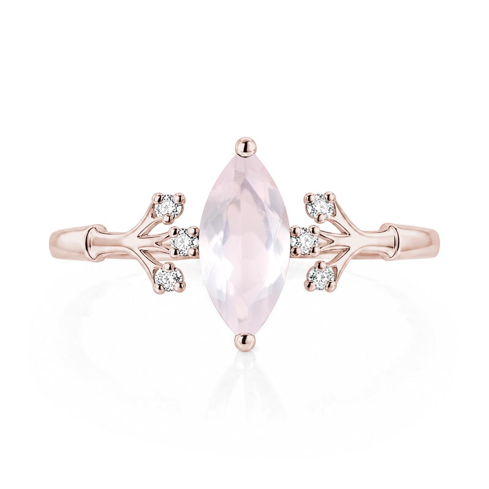 Marquise Cut Amethyst Branch Ring - LUO Jewelry #gemstone_Rose Quartz