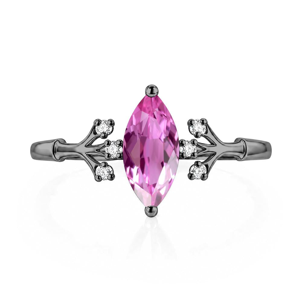 Marquise Cut Amethyst Branch Ring - LUO Jewelry #gemstone_Pink Sapphire