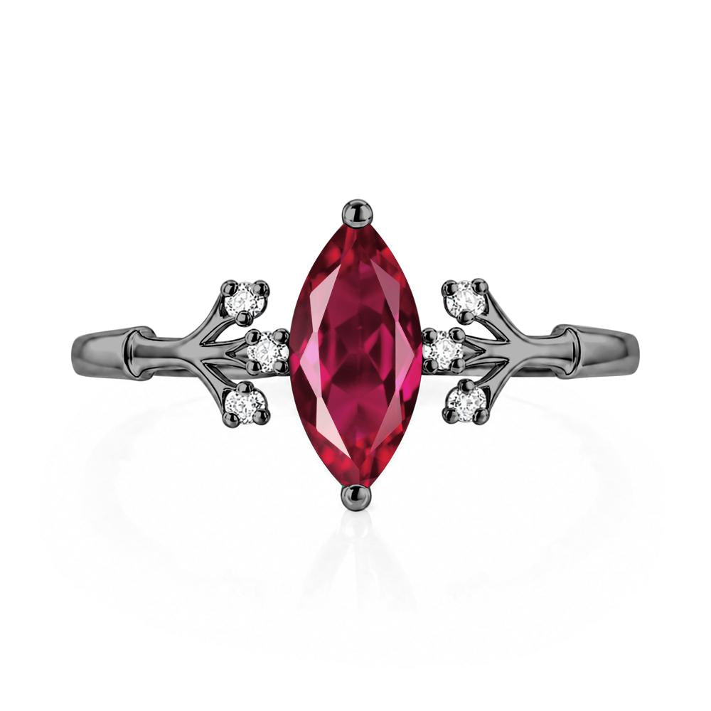 Marquise Cut Amethyst Branch Ring - LUO Jewelry #gemstone_Ruby