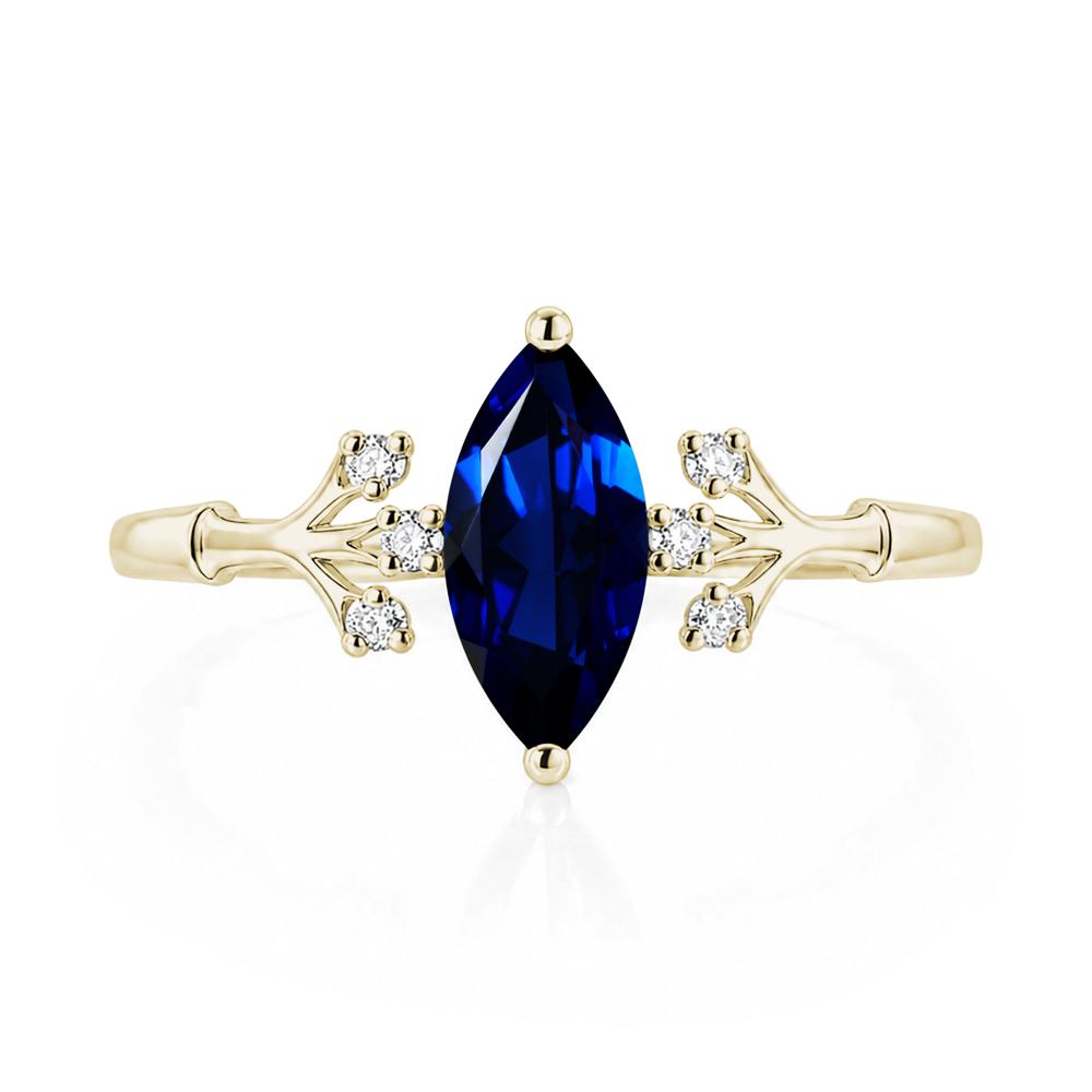Marquise Cut Amethyst Branch Ring - LUO Jewelry #gemstone_Sapphire