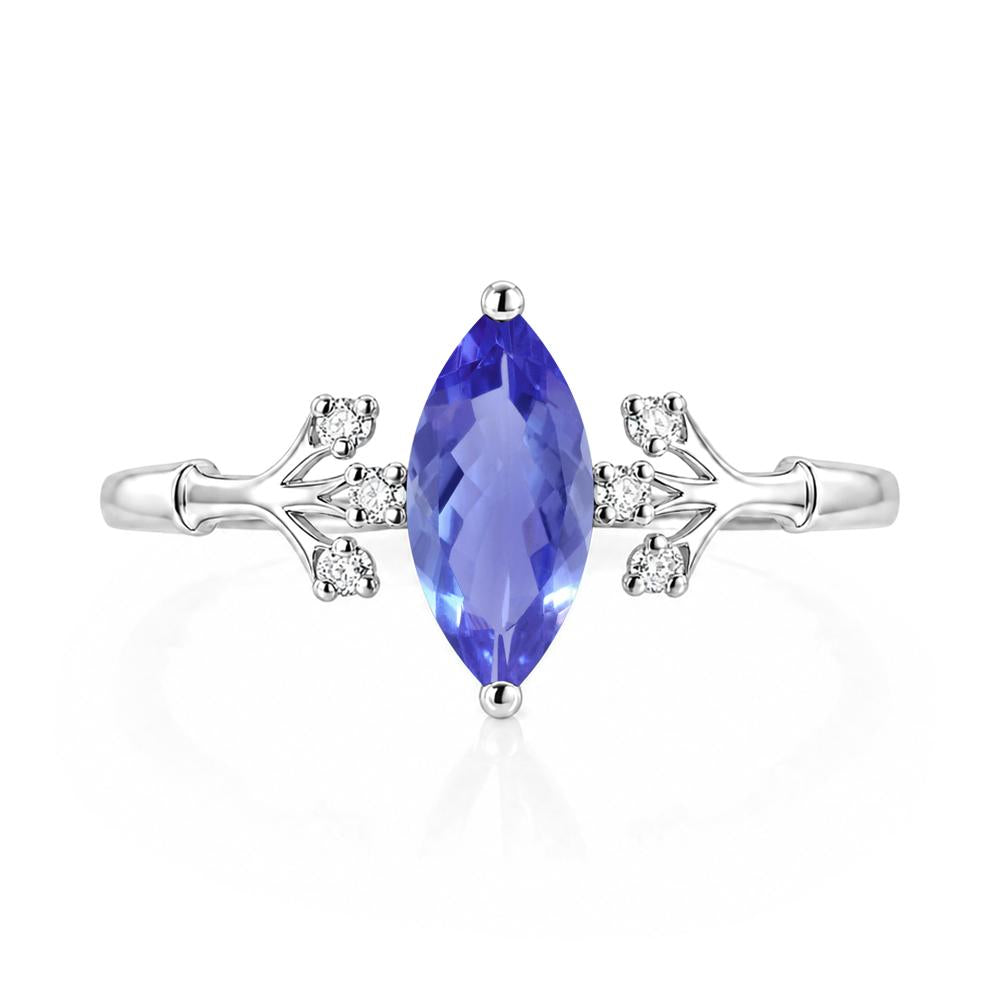 Marquise Cut Amethyst Branch Ring - LUO Jewelry #gemstone_Tanzanite