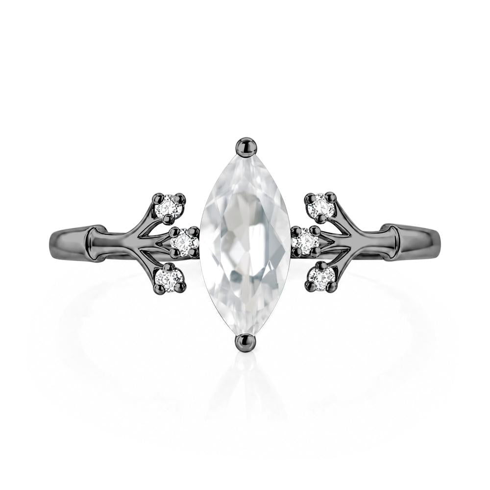 Marquise Cut Amethyst Branch Ring - LUO Jewelry #gemstone_White Topaz