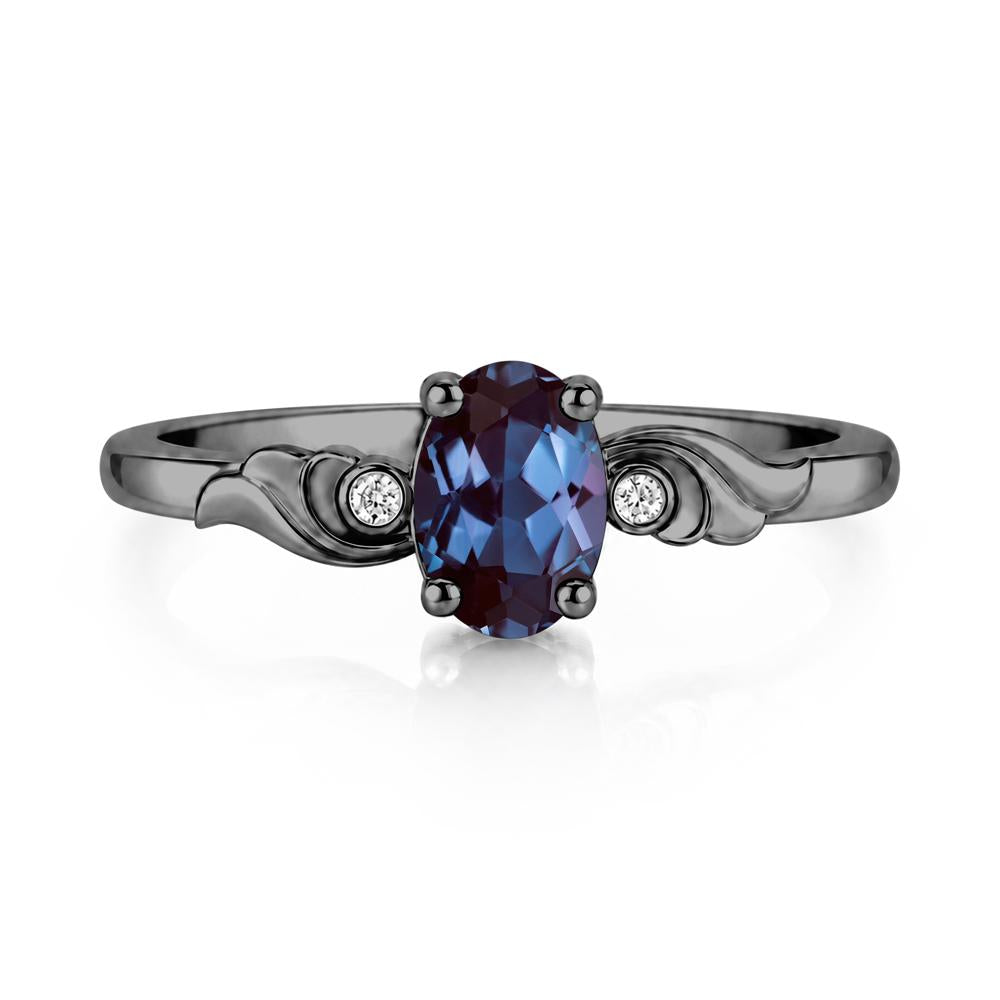 Ocean Wave Oval Shaped Garnet Ring - LUO Jewelry #gemstone_Alexandrite