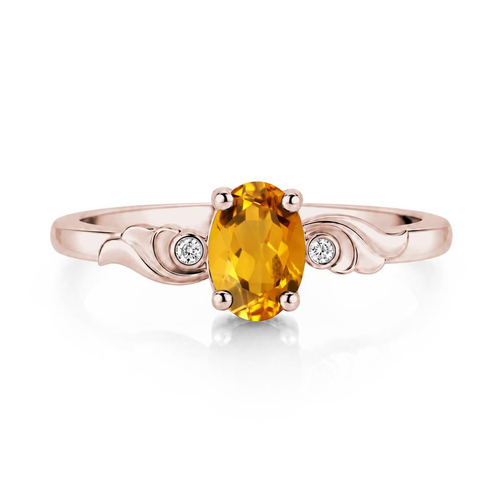 Ocean Wave Oval Shaped Garnet Ring - LUO Jewelry #gemstone_Citrine