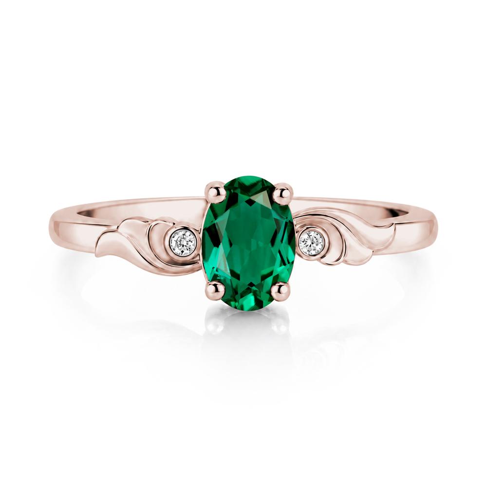 Ocean Wave Oval Shaped Garnet Ring - LUO Jewelry #gemstone_Emerald