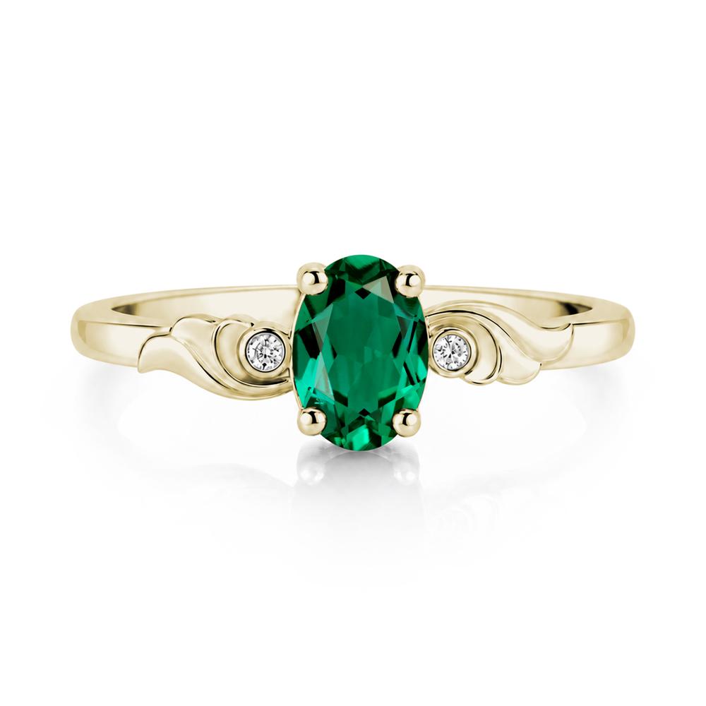 Ocean Wave Oval Shaped Garnet Ring - LUO Jewelry #gemstone_Emerald