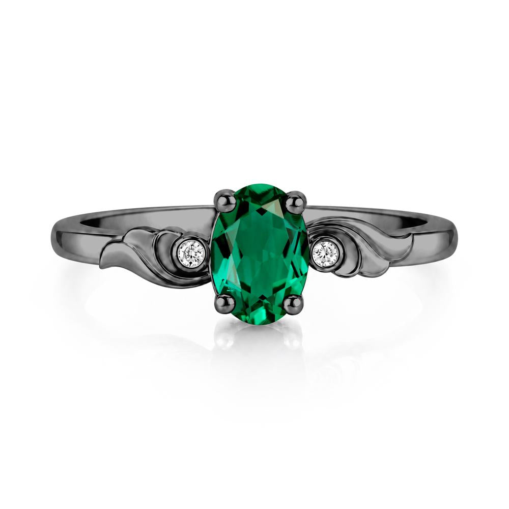 Ocean Wave Oval Shaped Garnet Ring - LUO Jewelry #gemstone_Emerald