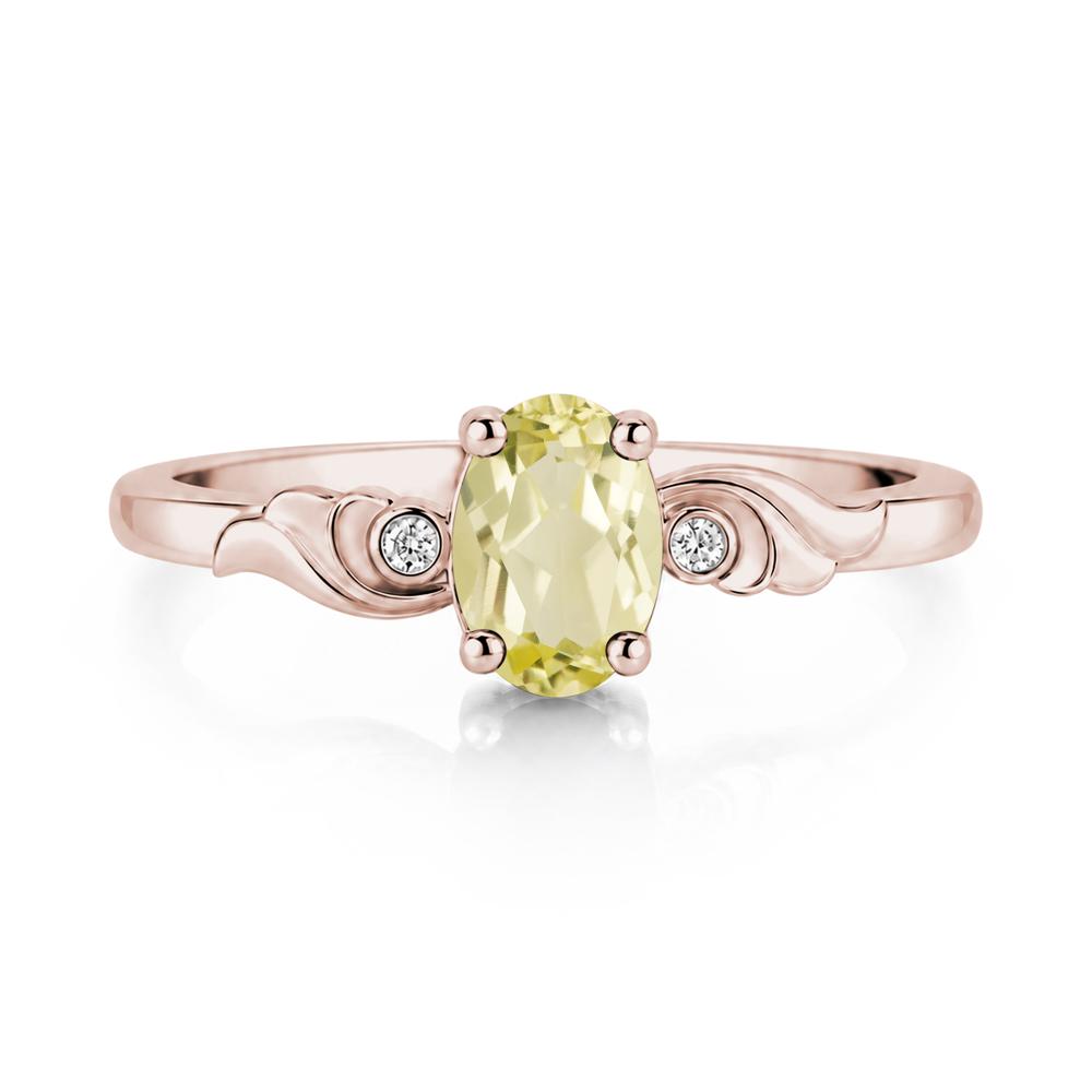 Ocean Wave Oval Shaped Garnet Ring - LUO Jewelry #gemstone_Lemon Quartz