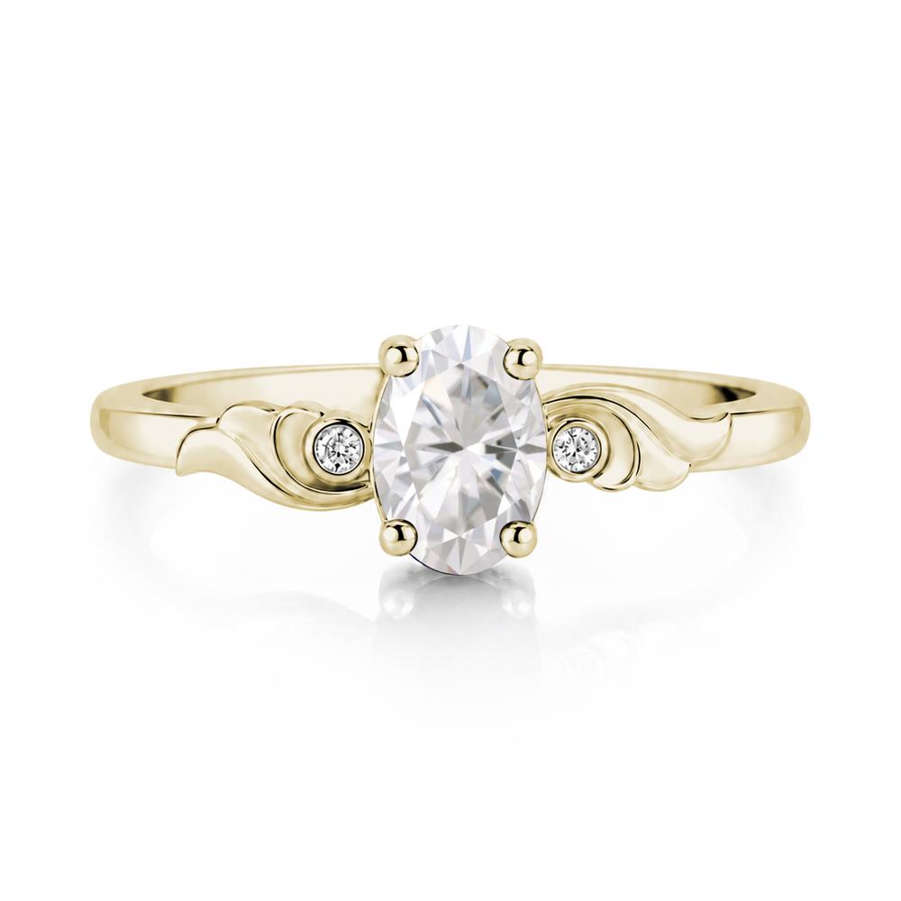 Ocean Wave Oval Shaped Garnet Ring - LUO Jewelry #gemstone_Moissanite