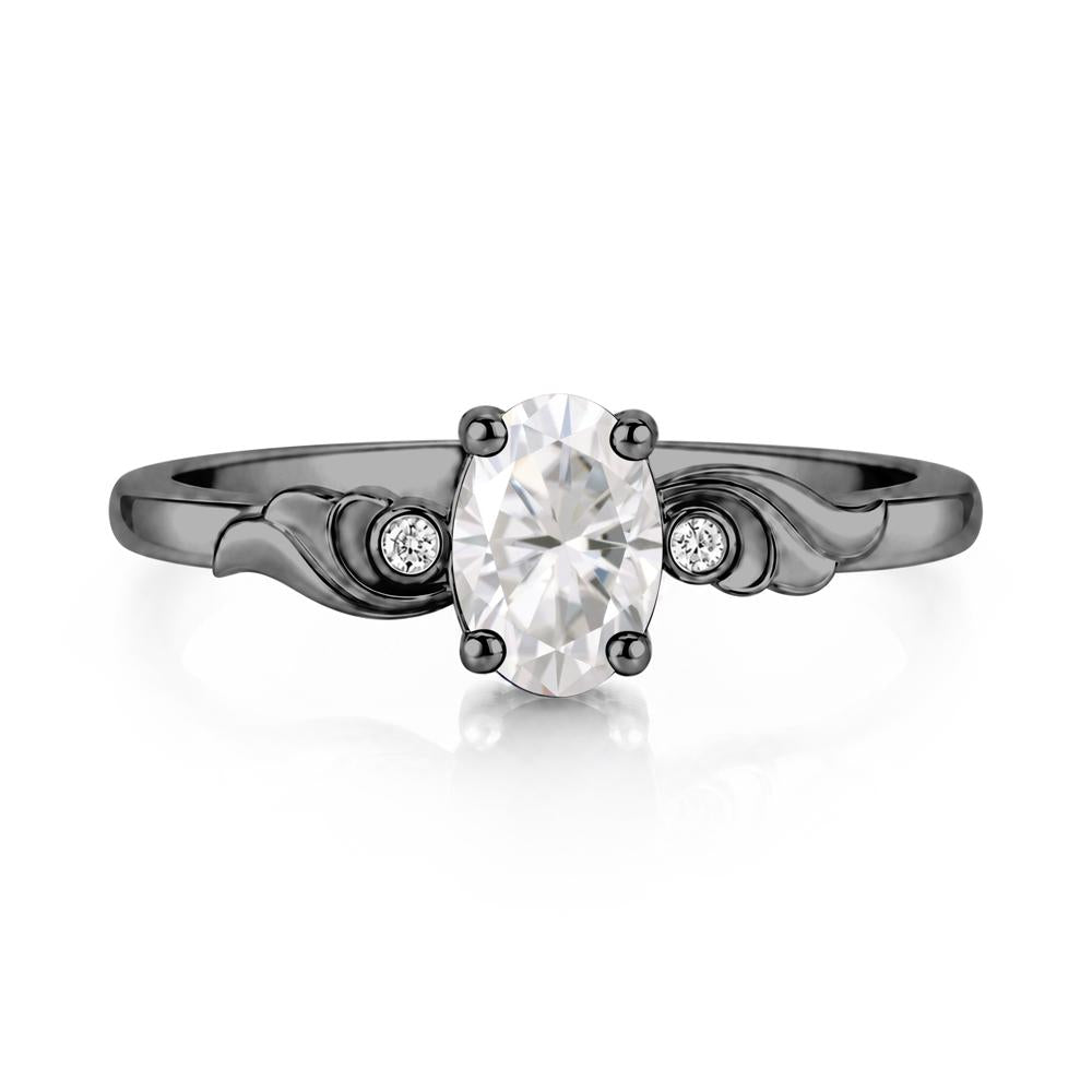 Ocean Wave Oval Shaped Garnet Ring - LUO Jewelry #gemstone_Moissanite