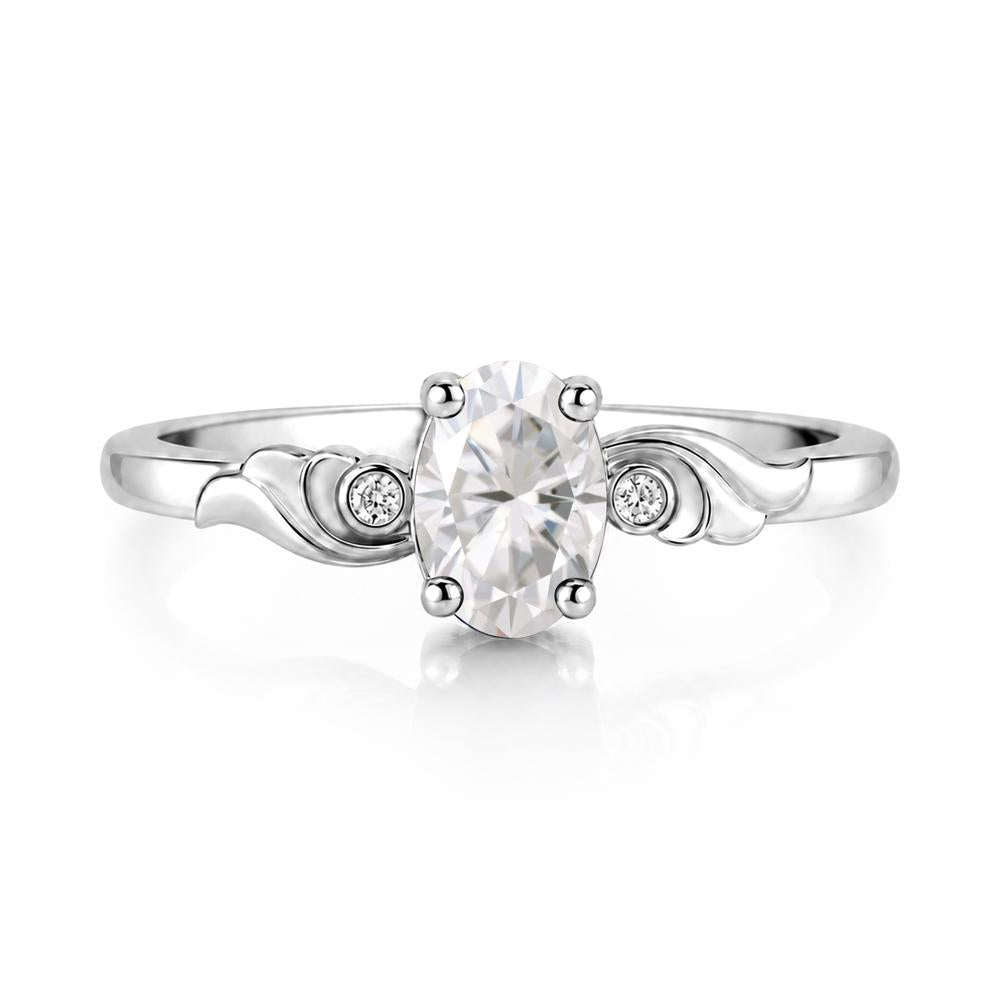 Ocean Wave Oval Shaped Garnet Ring - LUO Jewelry #gemstone_Moissanite