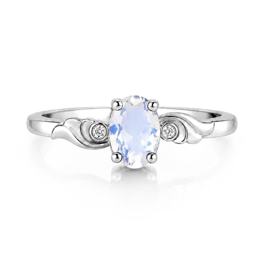 Ocean Wave Oval Shaped Garnet Ring - LUO Jewelry #gemstone_Moonstone