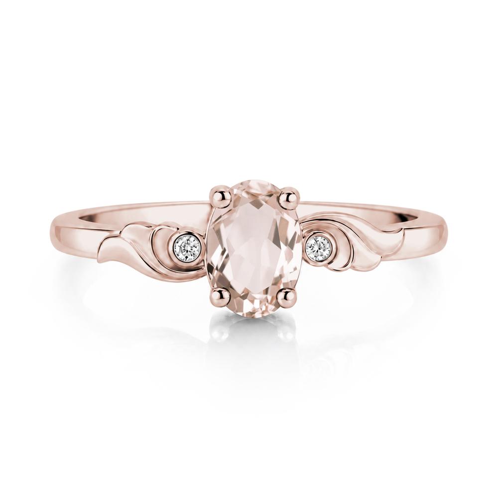 Ocean Wave Oval Shaped Garnet Ring - LUO Jewelry #gemstone_Morganite