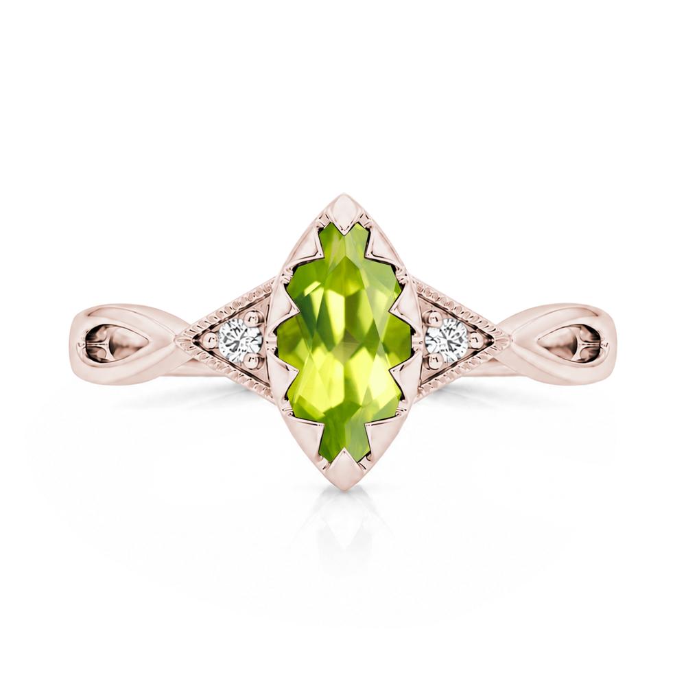 Sawtooth Prong Marquise Cut London Blue Topaz Ring - LUO Jewelry #gemstone_Peridot