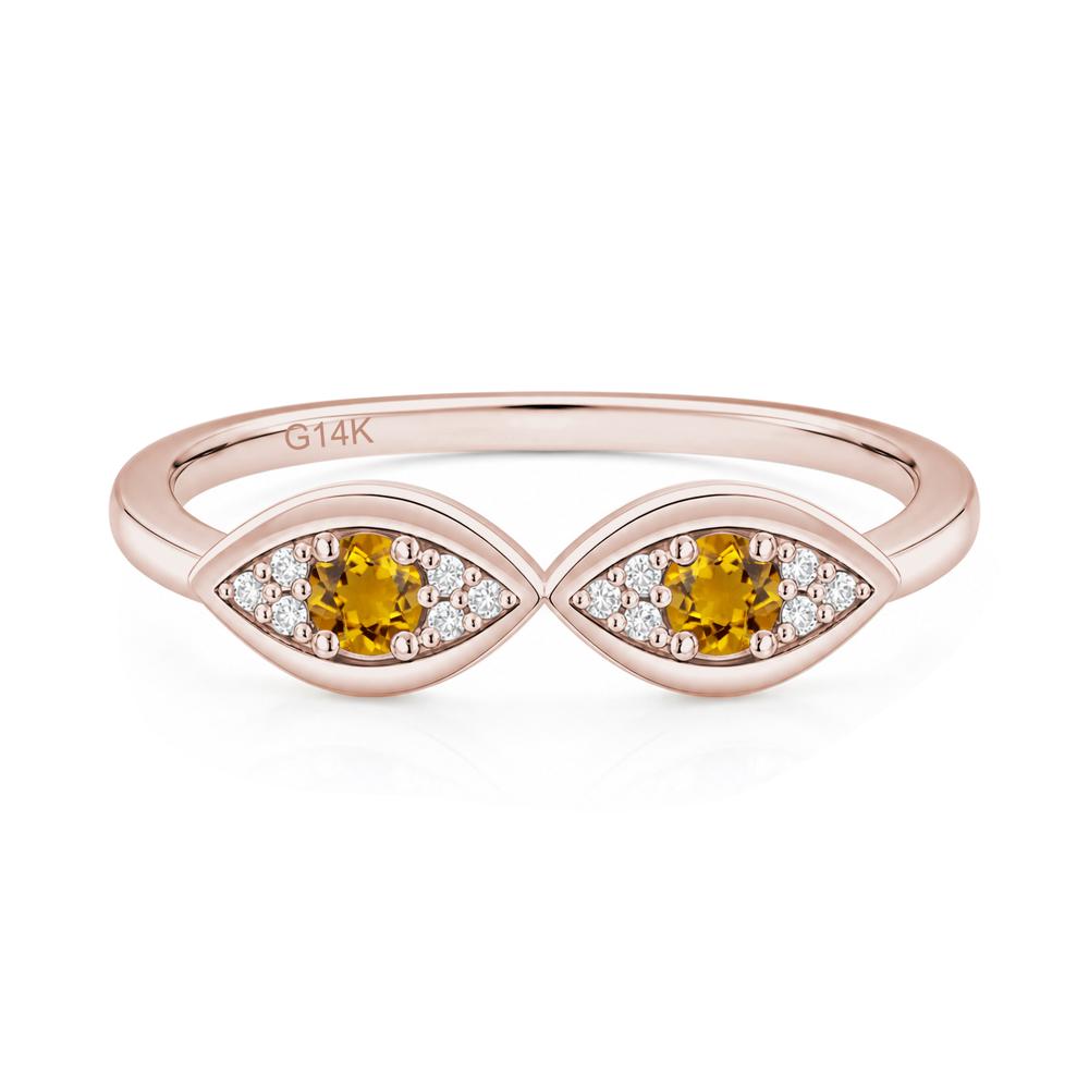 Lucky Emerald Evil Eye Ring - LUO Jewelry #gemstone_Citrine