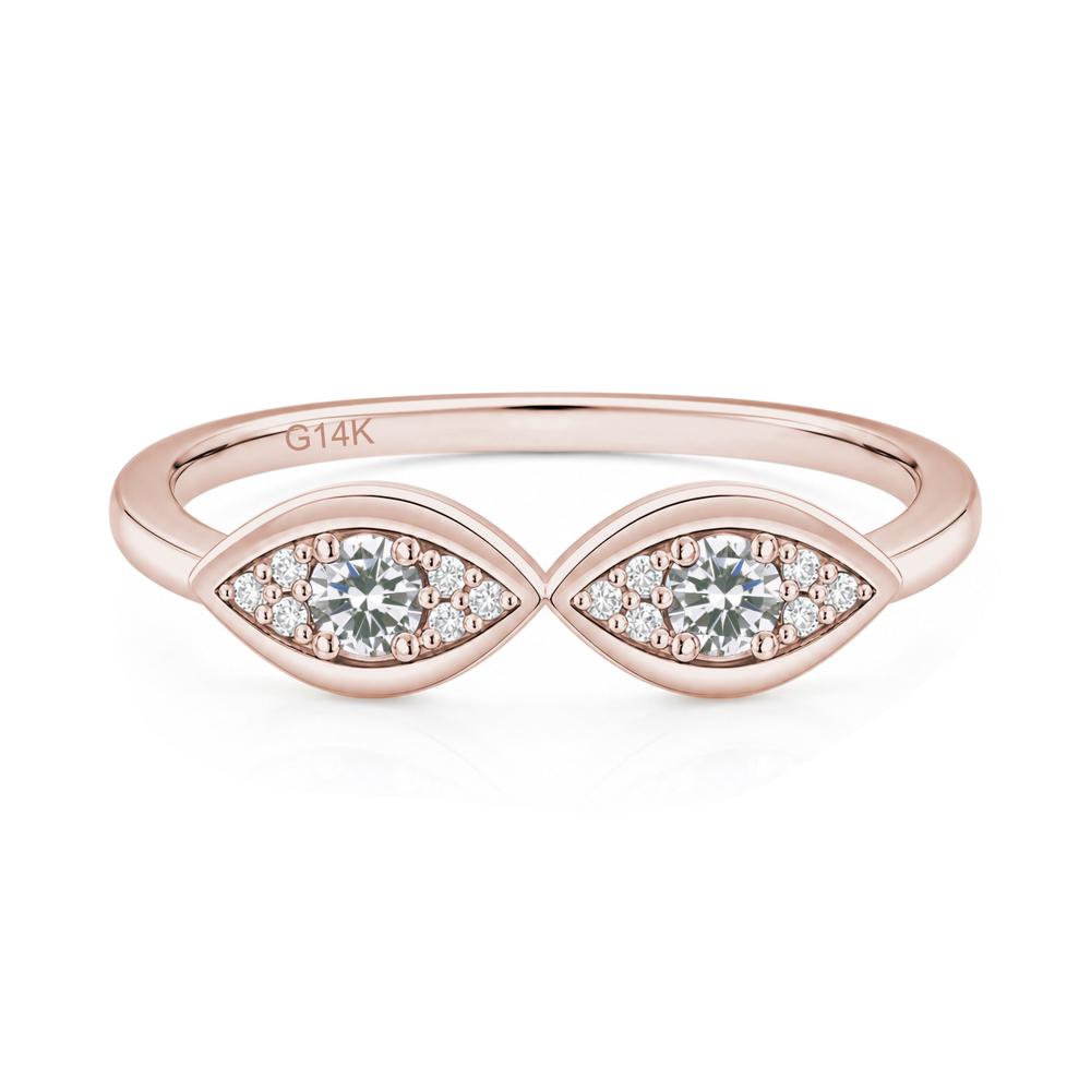 Lucky Emerald Evil Eye Ring - LUO Jewelry #gemstone_Cubic Zirconia