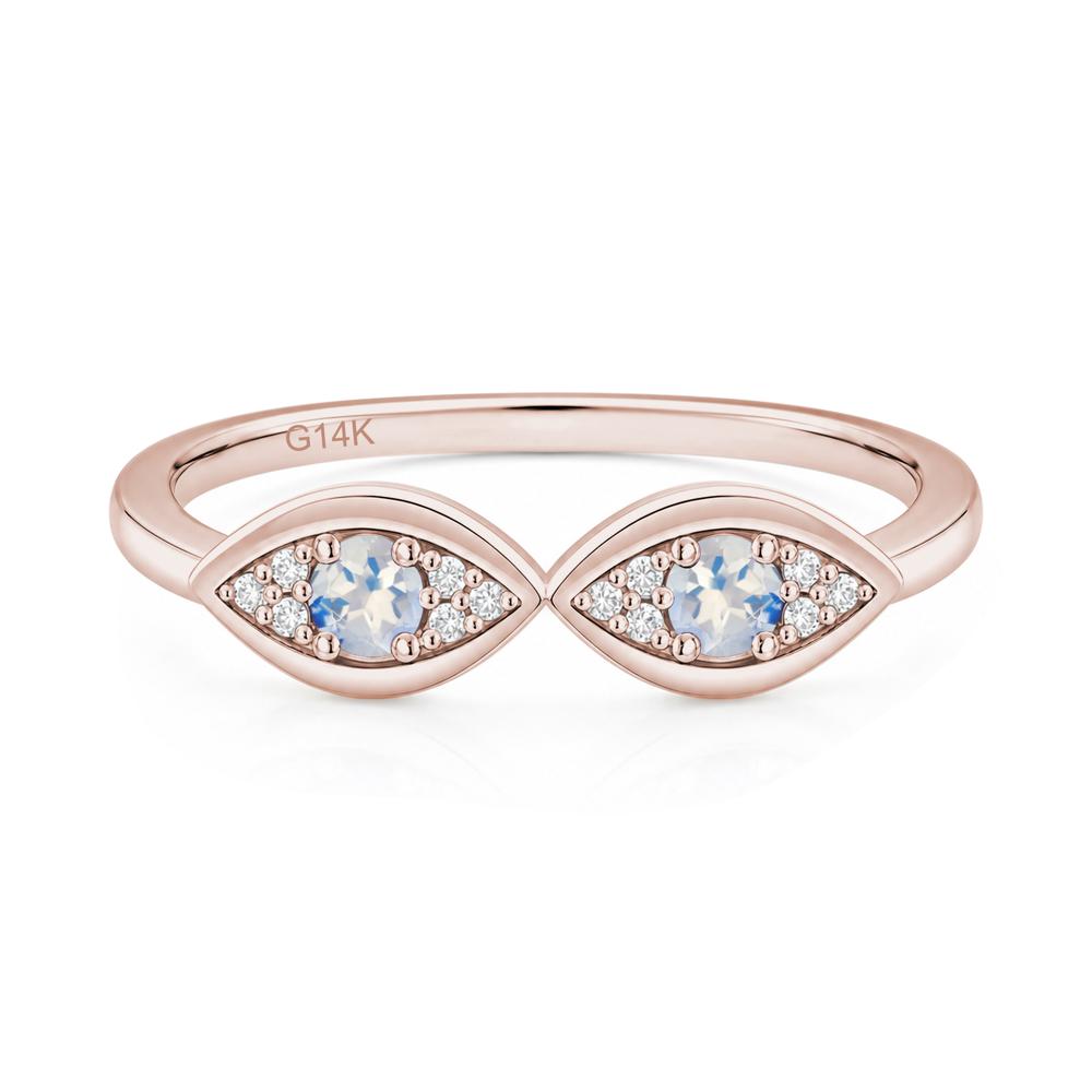 Lucky Emerald Evil Eye Ring - LUO Jewelry #gemstone_Moonstone