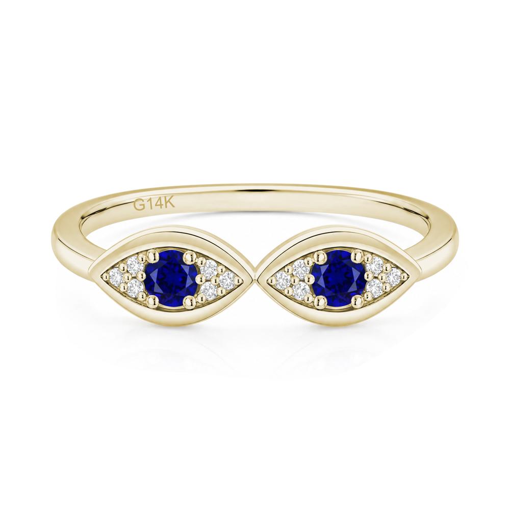 Lucky Emerald Evil Eye Ring - LUO Jewelry #gemstone_Sapphire