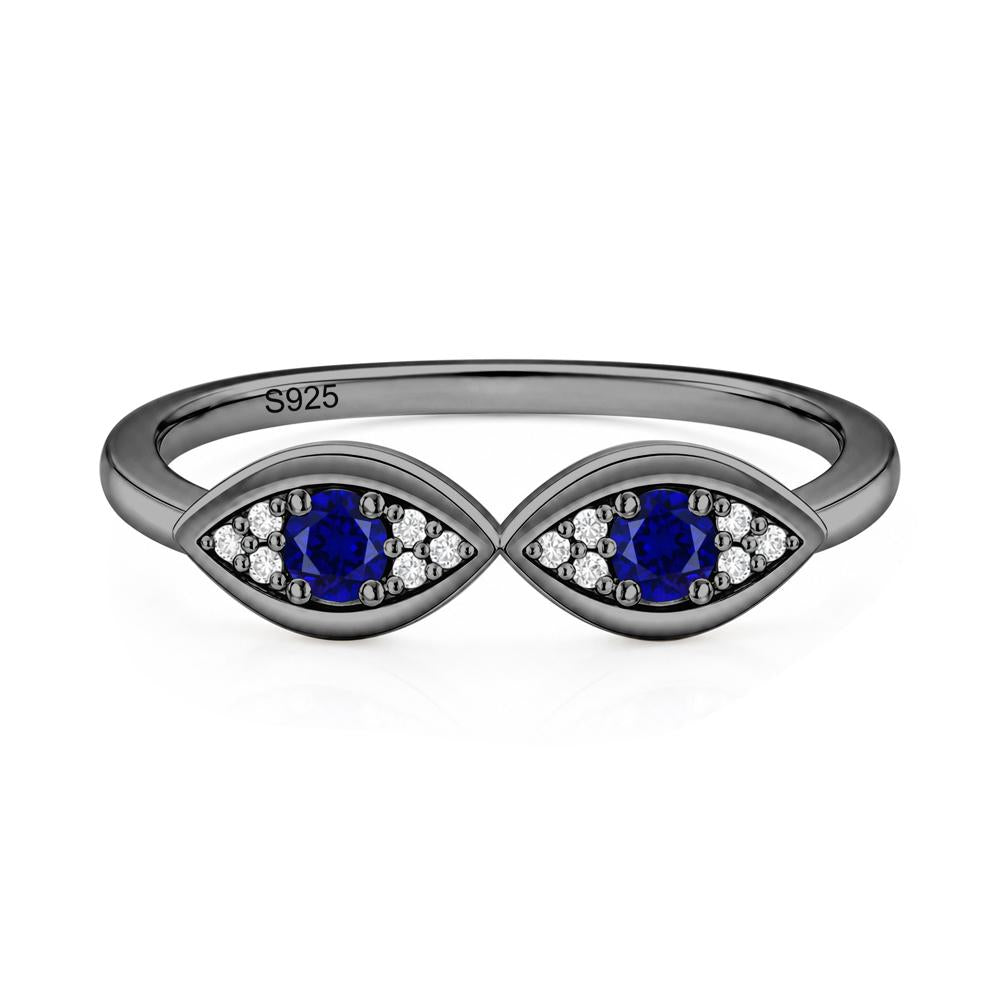 Lucky Emerald Evil Eye Ring - LUO Jewelry #gemstone_Sapphire