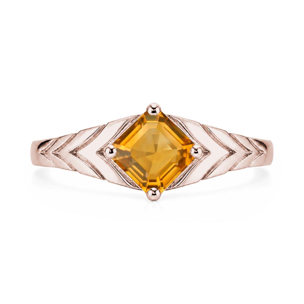 Kite Set Princess Cut Sapphire Statement Ring - LUO Jewelry #gemstone_Citrine
