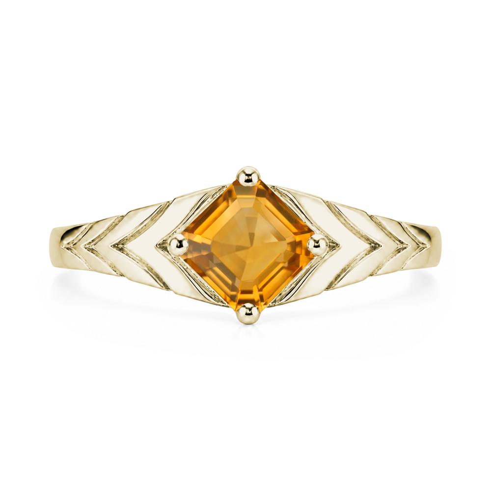 Kite Set Princess Cut Sapphire Statement Ring - LUO Jewelry #gemstone_Citrine