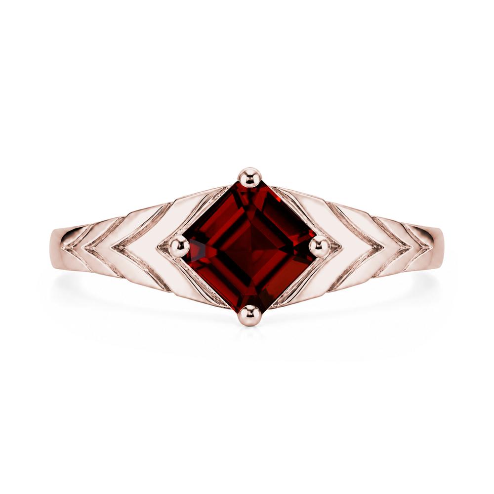 Kite Set Princess Cut Sapphire Statement Ring - LUO Jewelry #gemstone_Garnet