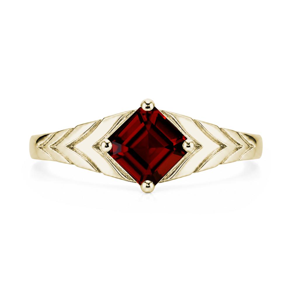 Kite Set Princess Cut Sapphire Statement Ring - LUO Jewelry #gemstone_Garnet