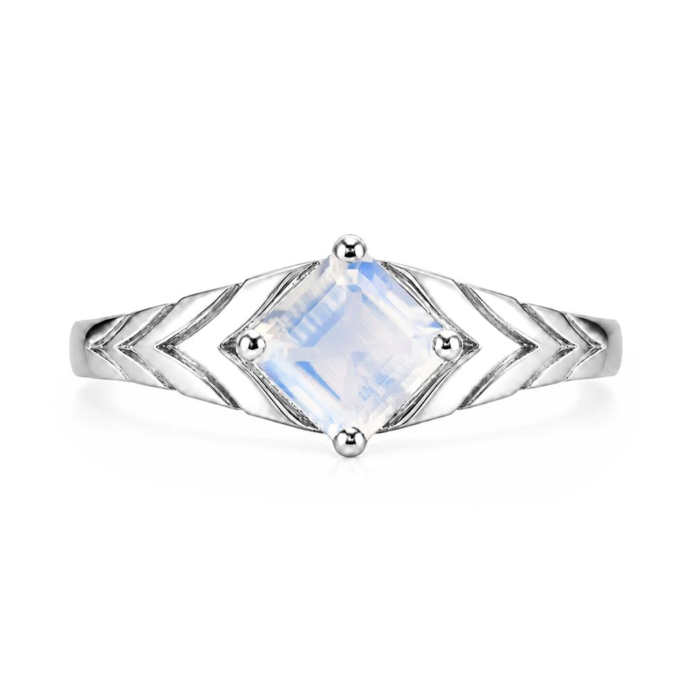 Kite Set Princess Cut Sapphire Statement Ring - LUO Jewelry #gemstone_Moonstone