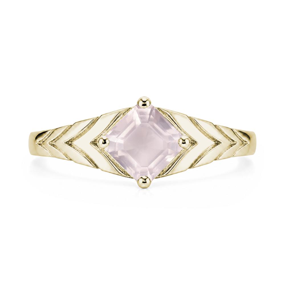 Kite Set Princess Cut Sapphire Statement Ring - LUO Jewelry #gemstone_Rose Quartz
