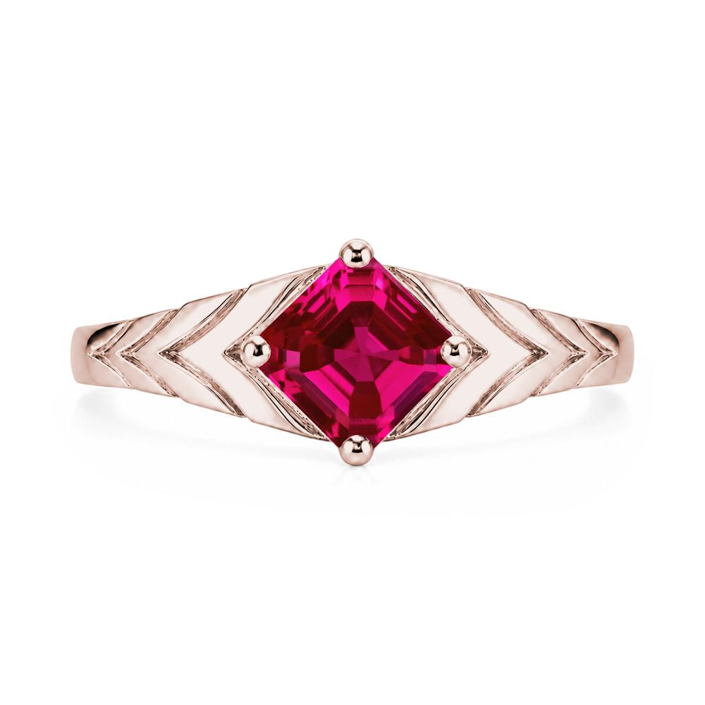 Kite Set Princess Cut Sapphire Statement Ring - LUO Jewelry #gemstone_Ruby