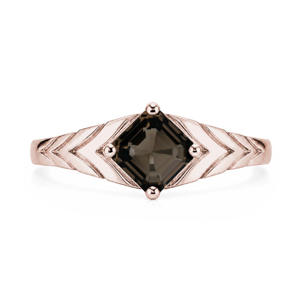 Kite Set Princess Cut Sapphire Statement Ring - LUO Jewelry #gemstone_Smoky Quartz