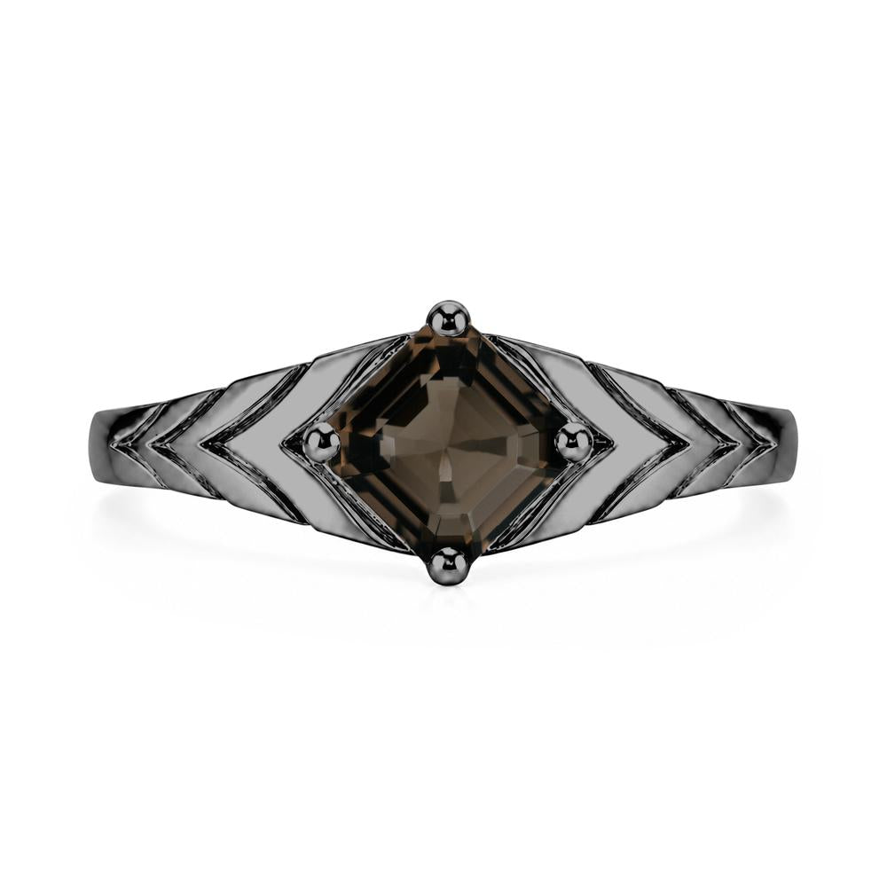 Kite Set Princess Cut Sapphire Statement Ring - LUO Jewelry #gemstone_Smoky Quartz