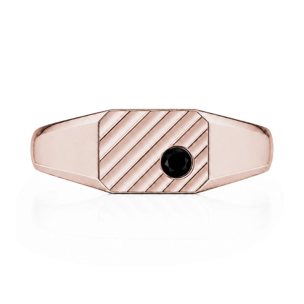Petite Emerald Mens Signet Ring - LUO Jewelry #gemstone_Black Spinel
