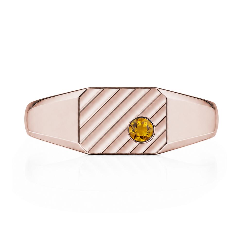 Petite Emerald Mens Signet Ring - LUO Jewelry #gemstone_Citrine